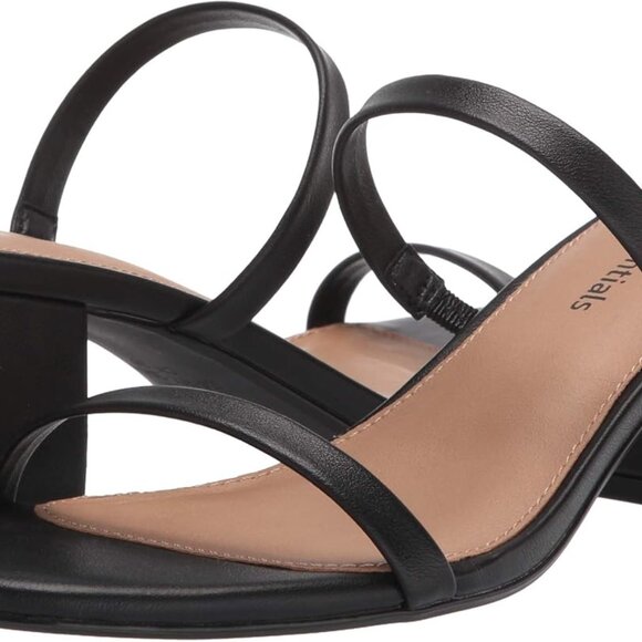 Women's Thin Two Strap Heeled Slide - Picture 7 of 8